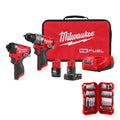 M12 FUEL 12-Volt Lithium-Ion Brushless Cordless Hammer Drill and Impact Driver Combo Kit with 45-Piece Bit Set